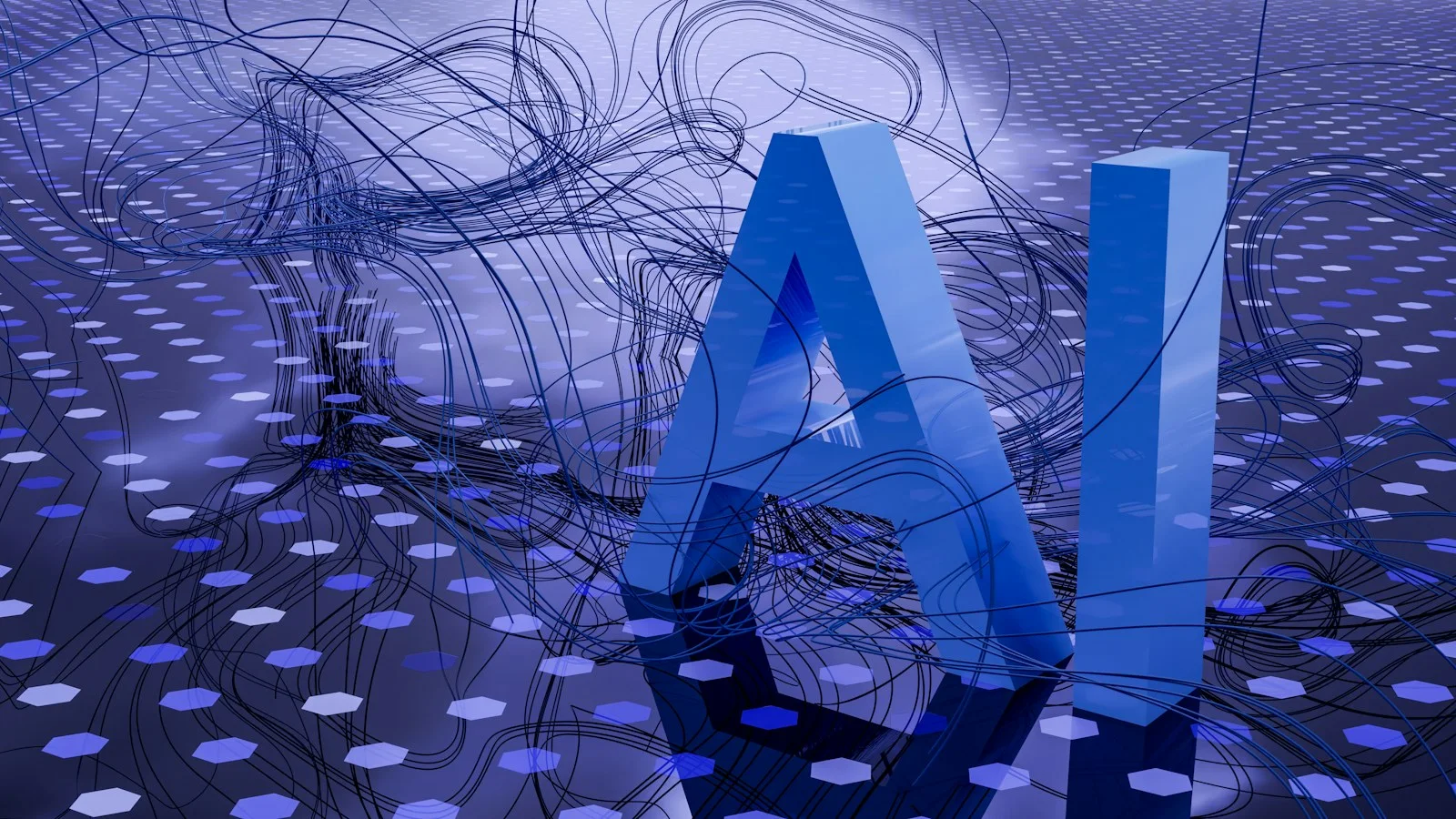 Abstrakt visualisering av artificiell intelligens